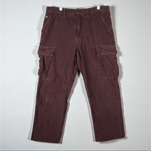 Vans Service Cargo Corduroy Loose Tapered Fit Pants Mens Size 33x26.5 Red Skater